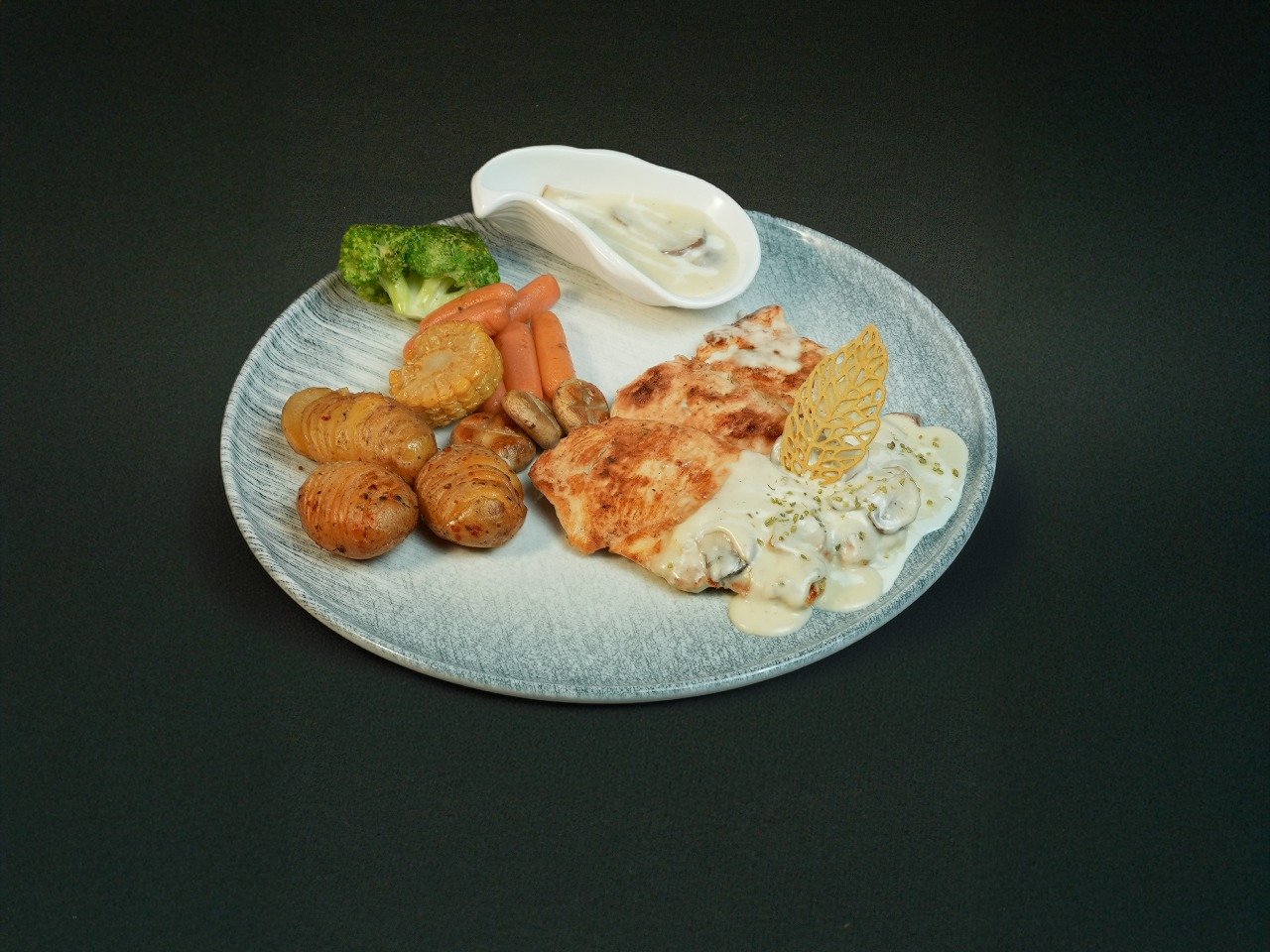 ستيك دجاج بالفطر